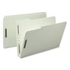 Smead Recycled Pressboard Fastener Folders, Legal Size, Gray-Green, PK25 20004